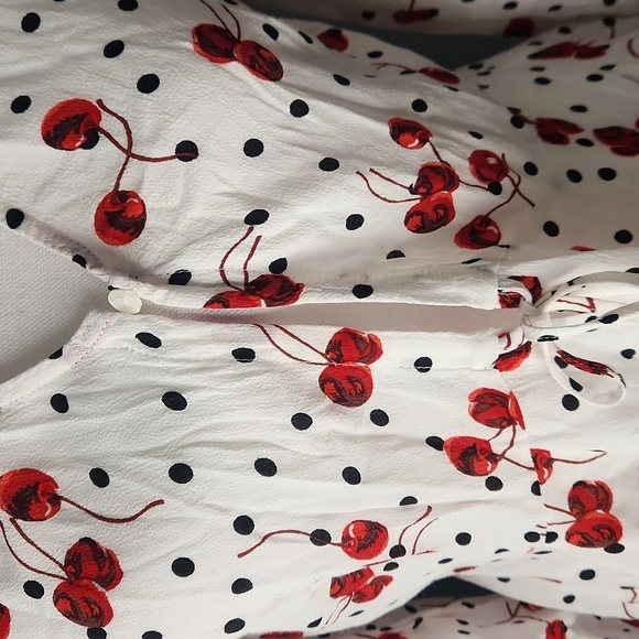 Topshop Cherry Polka Dot Blouse - Picture 7 of 7